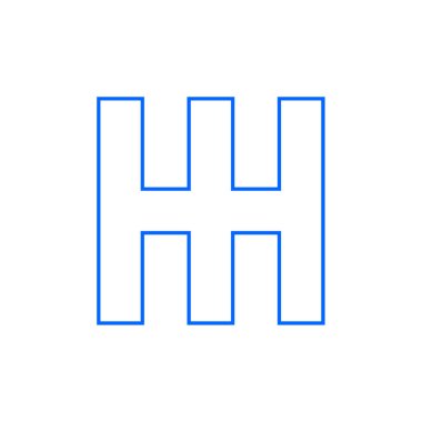 H harfi logo tasarım şablonu