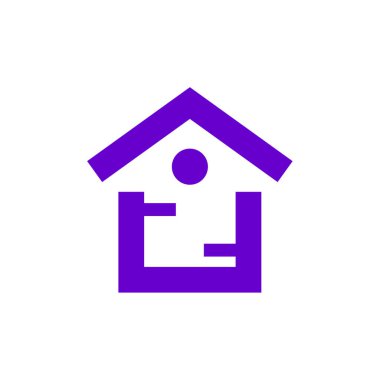 Emlak simgesi, vektör illüstrasyonu