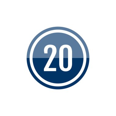 20 sayısının vektör logosu dizaynı
