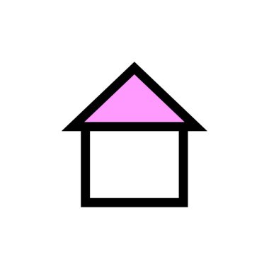 Emlak simgesi, vektör illüstrasyonu