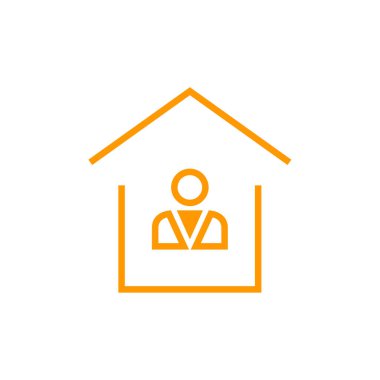 Emlak simgesi, vektör illüstrasyonu