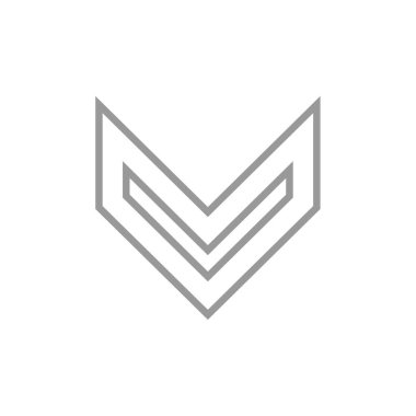 Basit ok logosu tasarımı, vektör