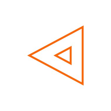 Basit ok logosu tasarımı, vektör