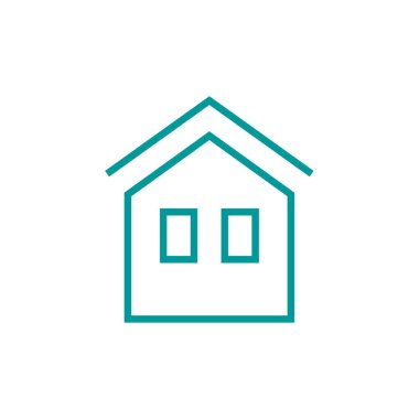 Emlak simgesi, vektör illüstrasyonu