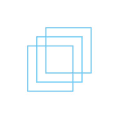 kare çerçeve simgesi, vektör illüstrasyonu