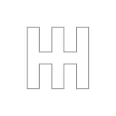 H Harfi logo tasarım şablonu ögeleri