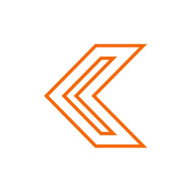 Basit ok logosu tasarımı, vektör