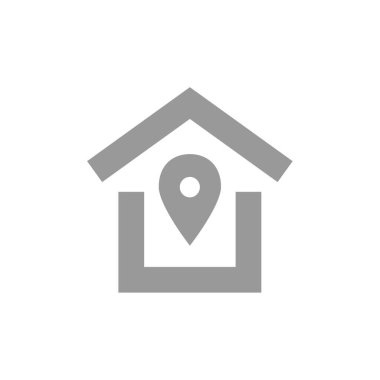 Emlak simgesi, vektör illüstrasyonu