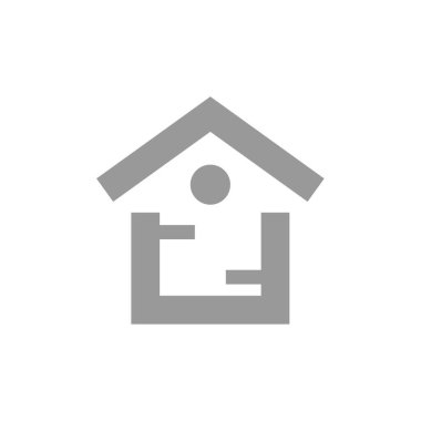 Emlak simgesi, vektör illüstrasyonu