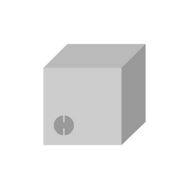 Beyaz arkaplanda güvenli bir şekilde izole edilmiş düz simge vektör çizimi