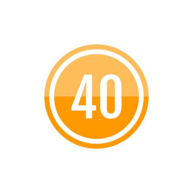 40 numaralı vektör logosu dizaynı