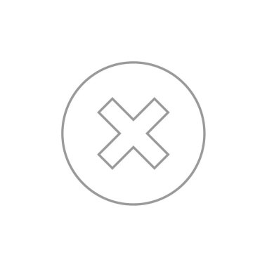 Çapraz çizgi simgesi. Haç sembolü. vektör illüstrasyonu