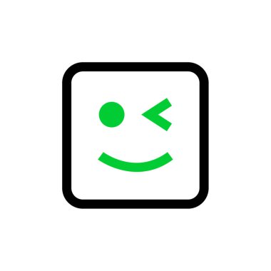 Göz kırpma ikon vektörü. Düz çizgi biçim illüstrasyonuName