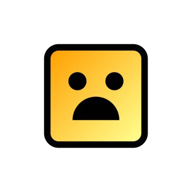 Emoji kare simgesi, vektör illüstrasyon tasarımı 