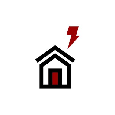 Emlak simgesi, vektör illüstrasyonu