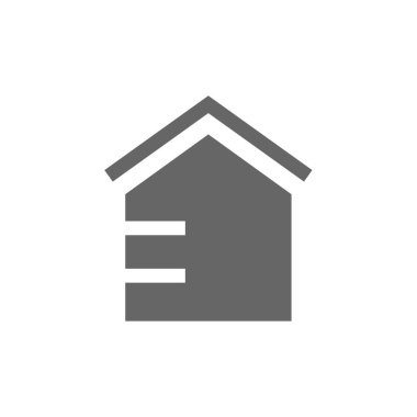 Emlak simgesi, vektör illüstrasyonu