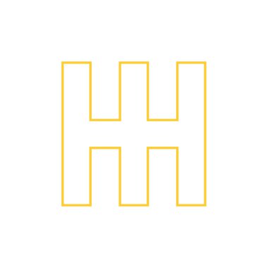 Beyaz arkaplanda h harfi logosu vektör illüstrasyon tasarımı