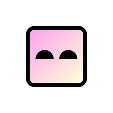 Emoji kare simgesi, vektör illüstrasyon tasarımı 