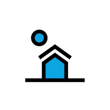 Emlak simgesi, vektör illüstrasyonu