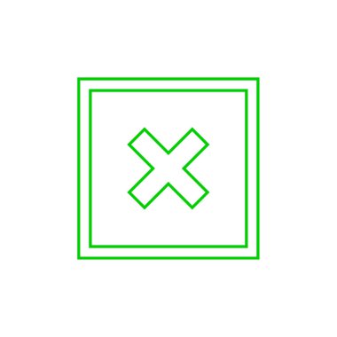 çapraz işaret simgesi vektör illüstrasyonu