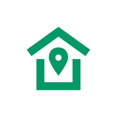 Emlak simgesi, vektör illüstrasyonu