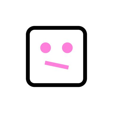 Emoji kare simgesi, vektör illüstrasyon tasarımı 