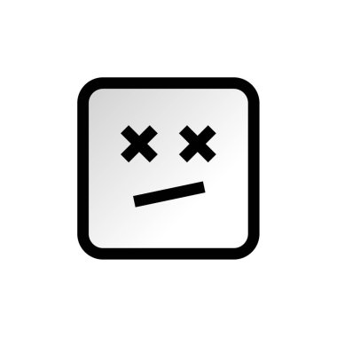 Emoji kare simgesi, vektör illüstrasyon tasarımı 