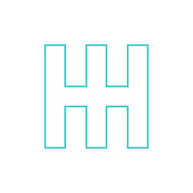 Basit H harfi logosu