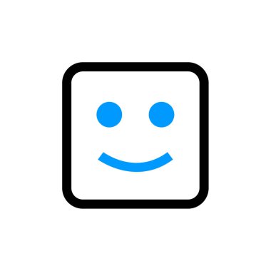 Emoji kare simgesi, vektör illüstrasyon tasarımı 