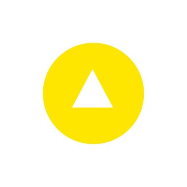 üçgen işaret simgesi, vektör illüstrasyonu