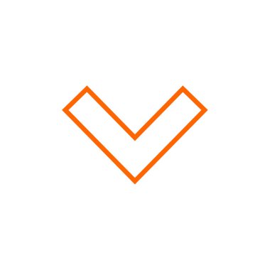 V harfi logo tasarım şablonu elementleri