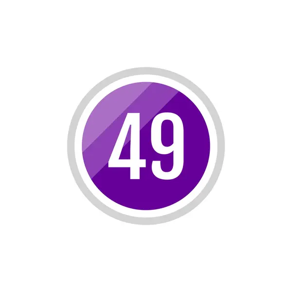 圆形玻璃紫色矢量符号图标49号 — 图库矢量图片
