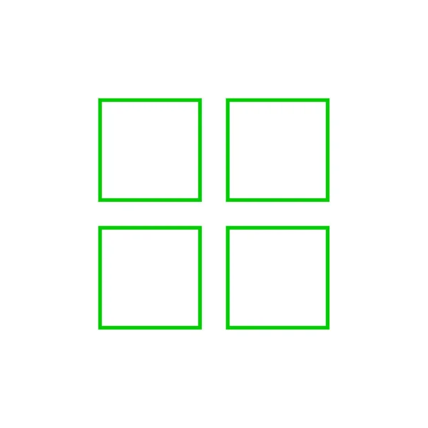 Green White Square Frame — Stock Vector