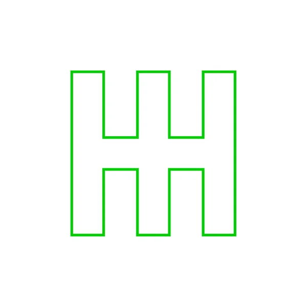 文字のベクトル図H — ストックベクタ
