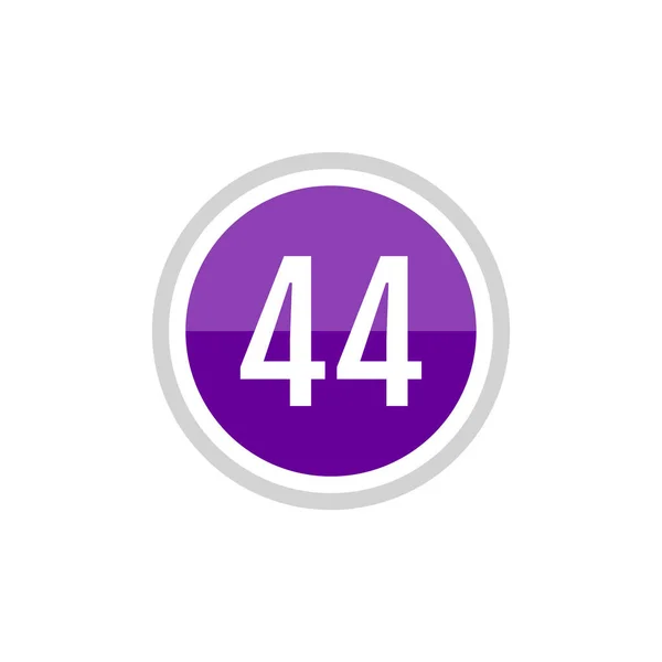 圆形玻璃紫色矢量符号图标44号 — 图库矢量图片