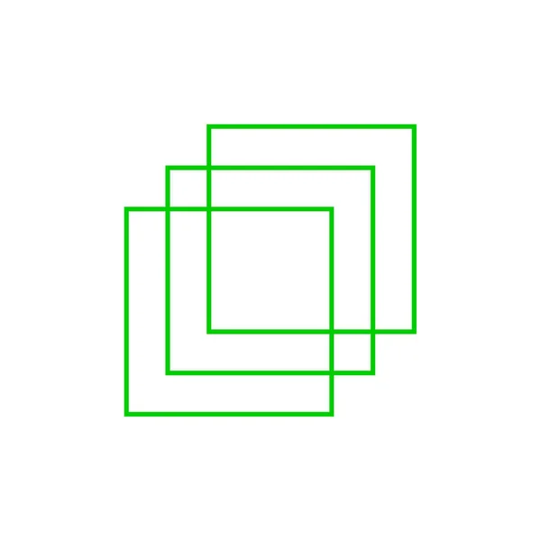 Абстрактна Квадратна Форма Піктограма Квадратної Форми — стоковий вектор