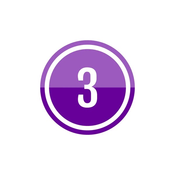 円形のガラス 紫色のベクトル イラストの記号のアイコン — ストックベクタ