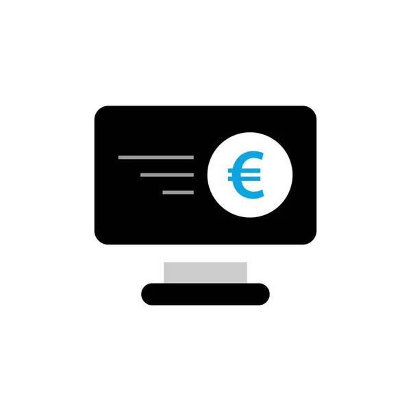 Ícone Euro Ilustração Vetorial — Vetor de Stock