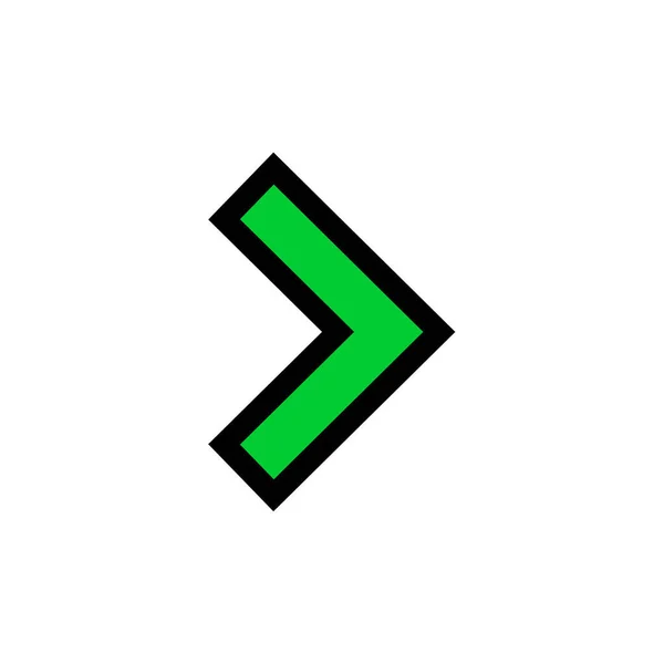 Grön Pil Ikon Vektor Illustration — Stock vektor