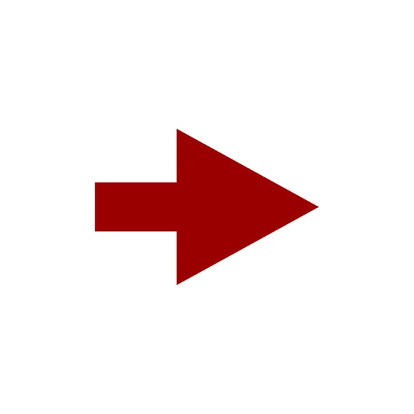 Right Arrow Icon Vector Isolated White — Stock Vector