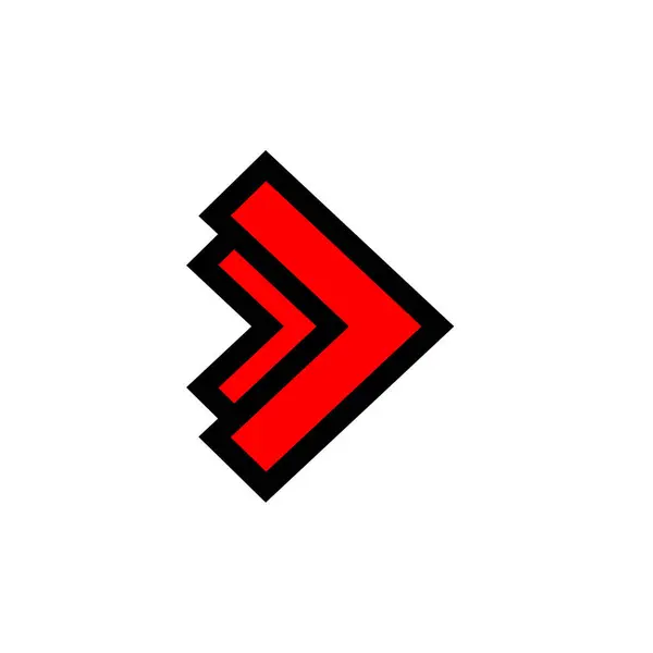 Vector Illustration Red Arrow Icon — Stock Vector