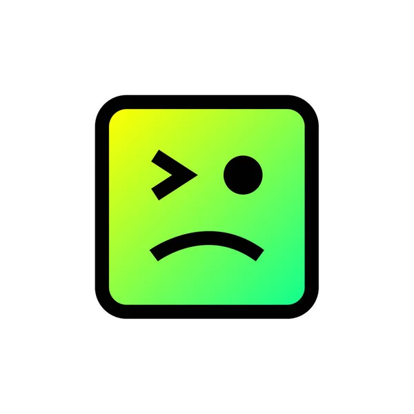 Ilustração Vetor Ícone Emoji Fundo Branco —  Vetores de Stock