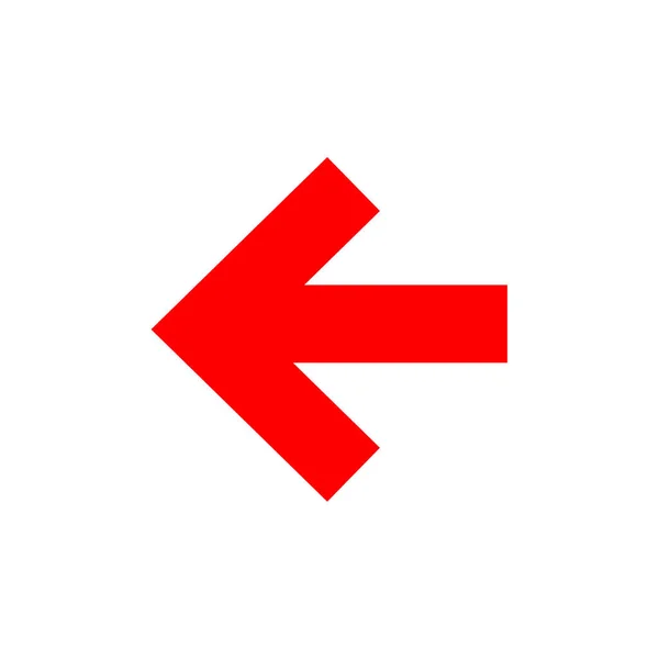 Vänster Pil Vektor Symbol Vit Bakgrund — Stock vektor