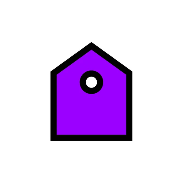 Icône Maison Concept Immobilier Vecteur Plat Icône — Image vectorielle