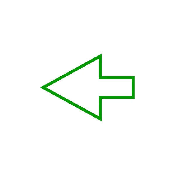 Signo Flecha Izquierda Icono Vector — Vector de stock