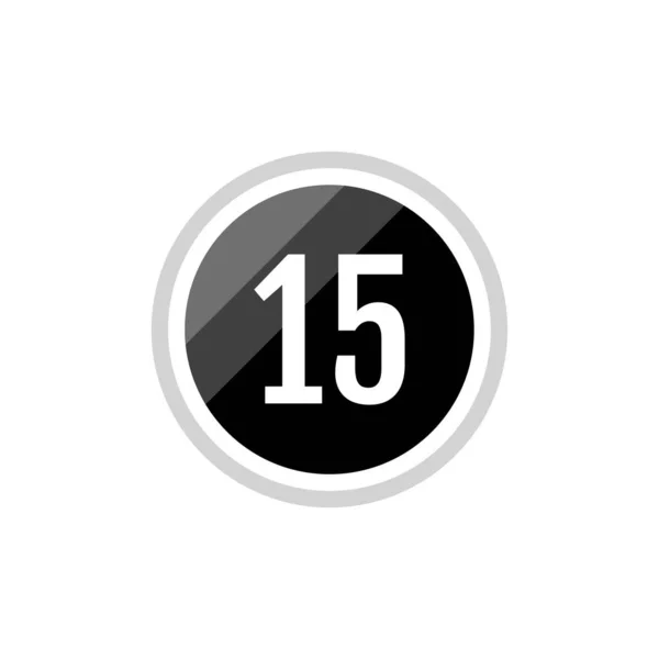 Vector Illustration Icon Number — Stock Vector