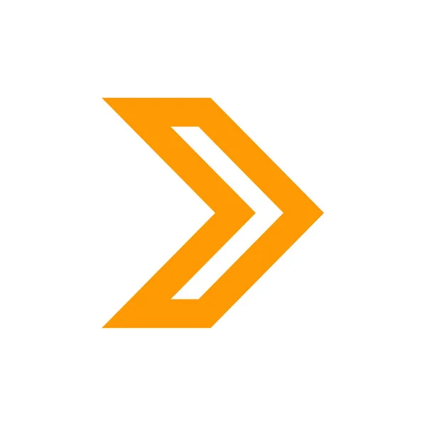 Pfeil Rechts Symbol Vektor Illustration Logo Vorlage — Stockvektor