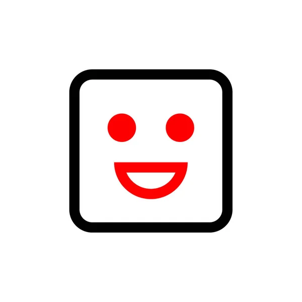 Χαρούμενο Εικονίδιο Emoticon Διανυσματική Απεικόνιση — Διανυσματικό Αρχείο