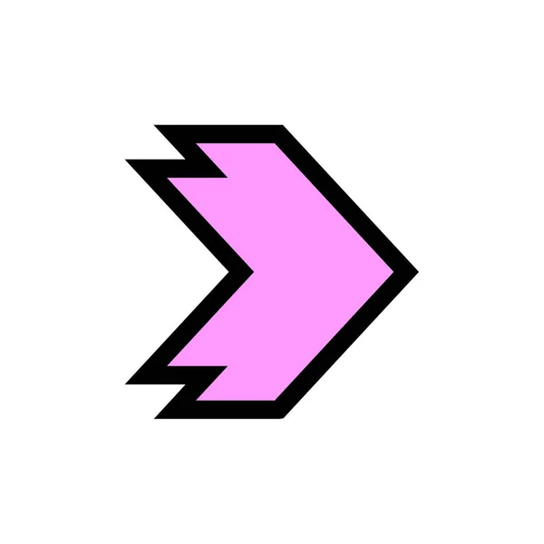 Vector Illustration Pink Arrow Icon — Stock Vector