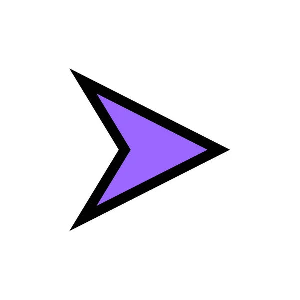 Pfeil Vektor Flache Farbe Symbol — Stockvektor